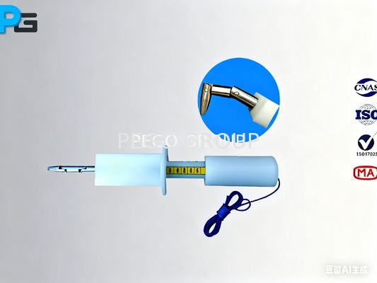 پروب انگشت آزمون استاندارد با مفصل 30±0.2، طول 80±0.2 و نوک انگشت 180±0.2 تا بافل برای تست دسترسی