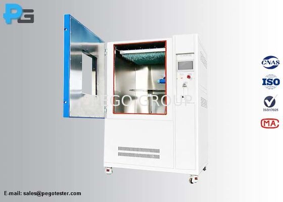 محفظه تست باران عمودی IEC60529 با فولاد ضد زنگ SUS304 و کنترل صفحه لمسی PLC برای تست IPX1 IPX2